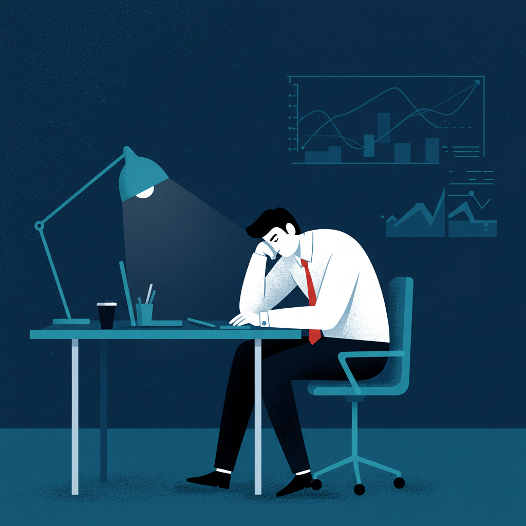A person experiencing burnout